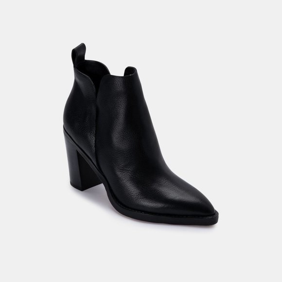 Dolce Vita Shanon Chelsea Leather Pointed Toe Ankle Booties - Picture 2 of 4